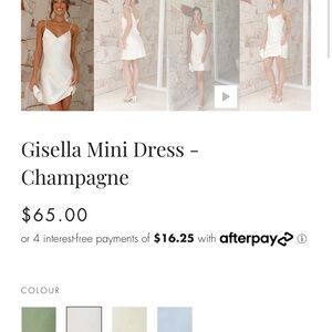 Billy J mini dress. Champagne. Size 14. Tags still on. Only tried on.